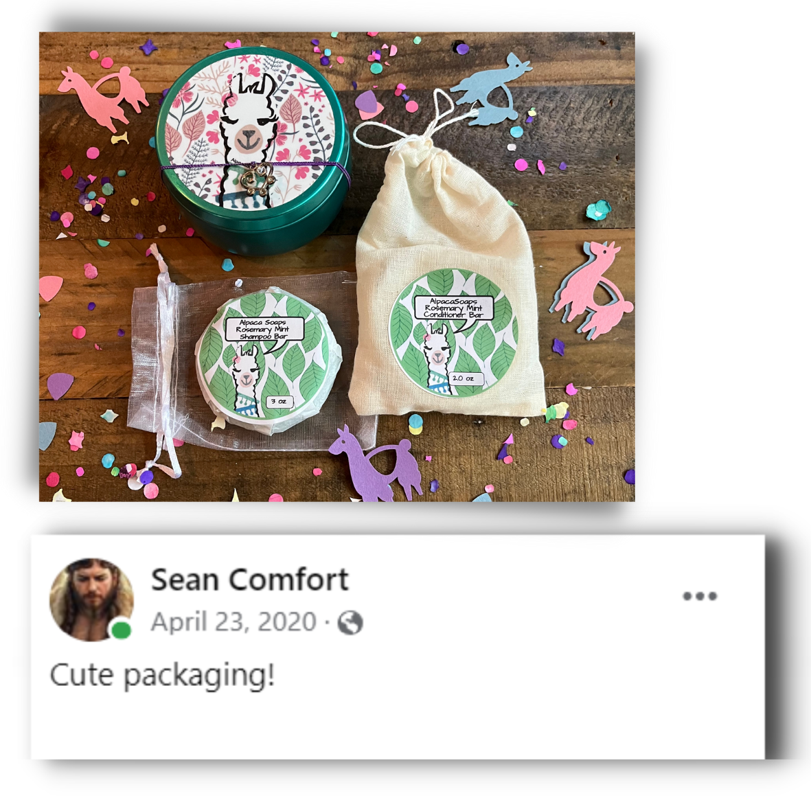 Sean Comfort- "Cute Packaging" AlpacaSoaps Alpaca Soaps