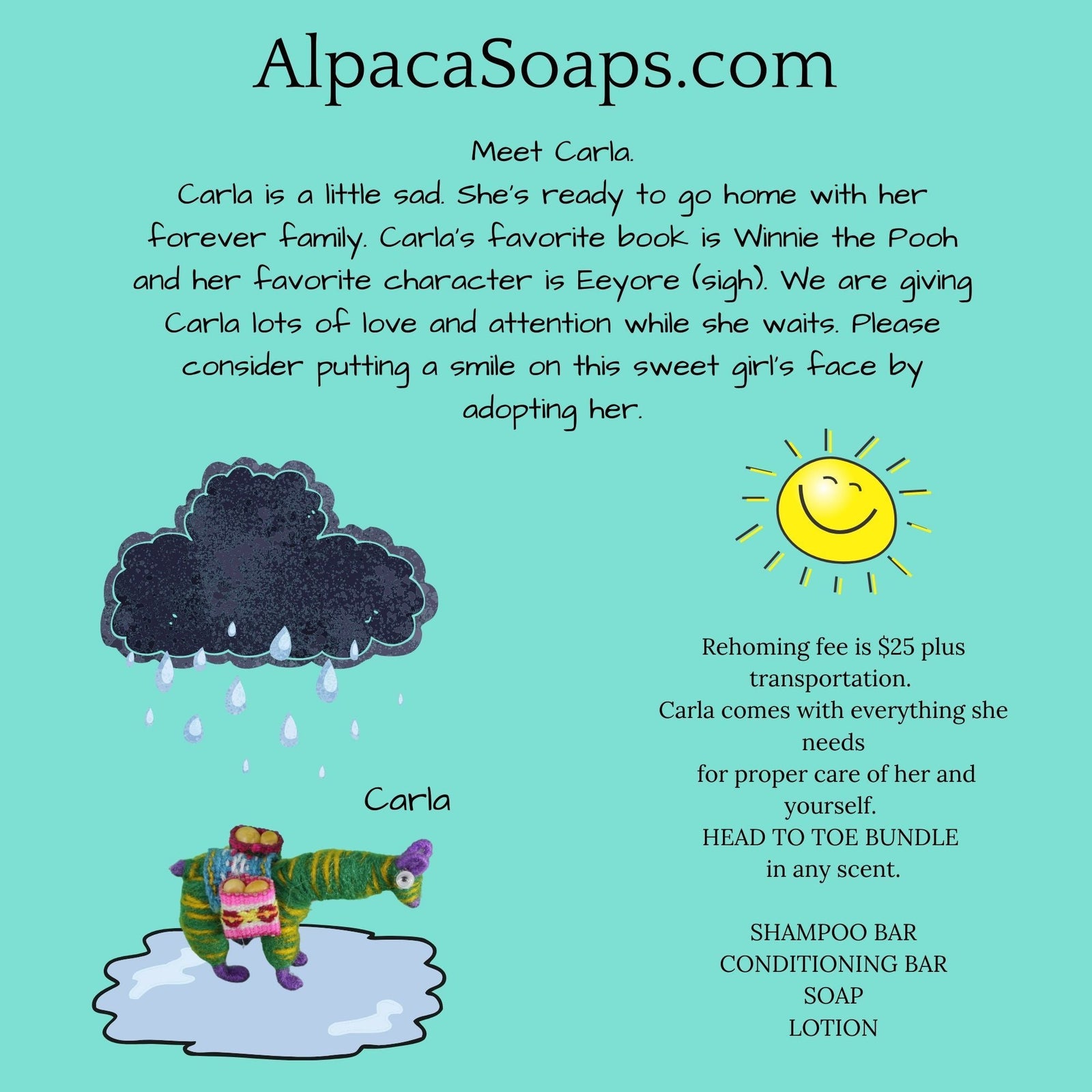 Artwork related to being behind in posting blogs AlpacaSoaps Alpaca Soaps