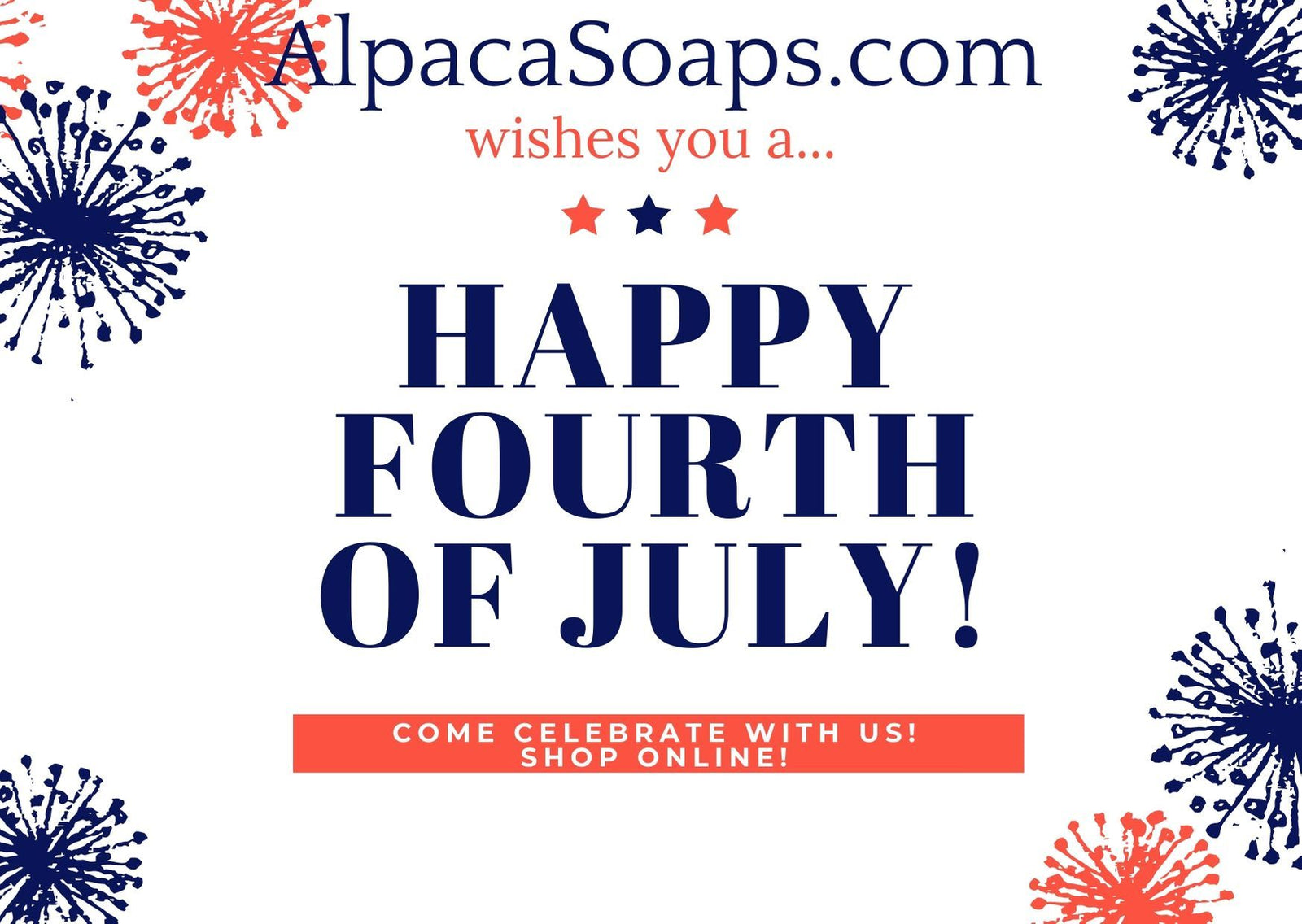 Happy Fourth of July artwork AlpacaSoaps Alpaca Soaps