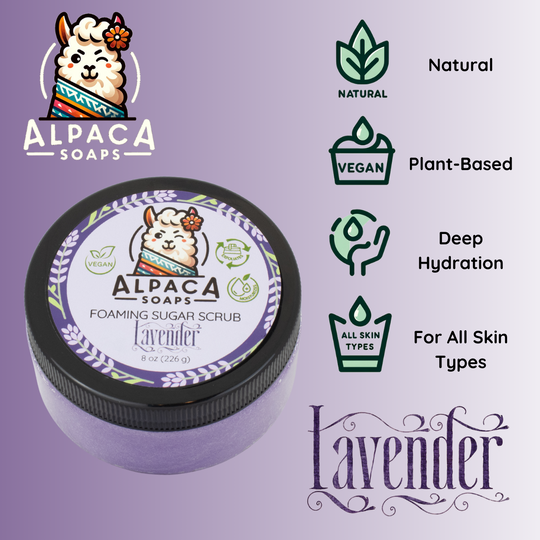 Lavender Foaming Sugar Scrub With Essential Oil