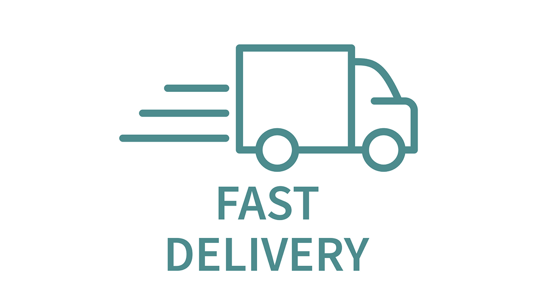 Icon of truck, with the words "Fast Delivery" Alpaca Soaps AlpacaSoaps