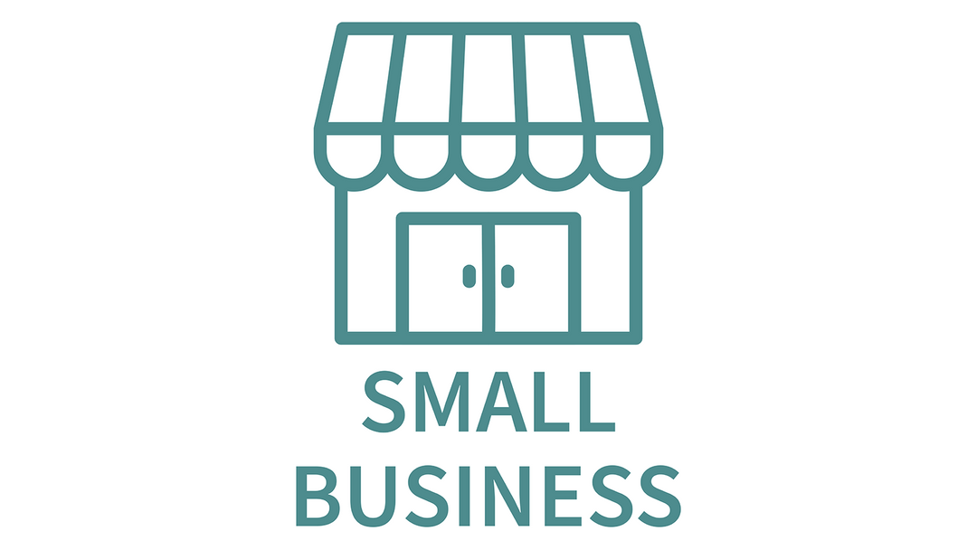 Icon of a storefront, with the words "Small Business" Alpaca Soaps AlpacaSoaps