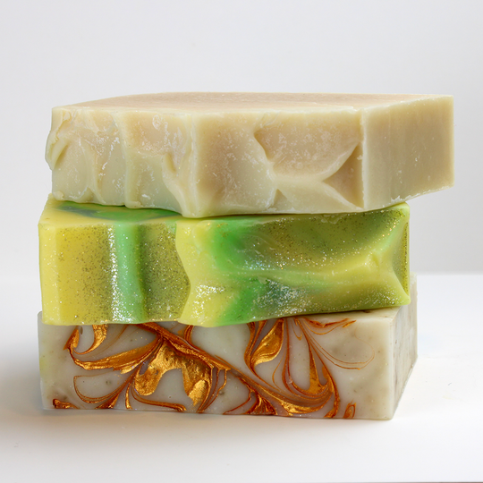 Photo of 3 AlpacaSoaps Alpaca Soaps soap bars stacked