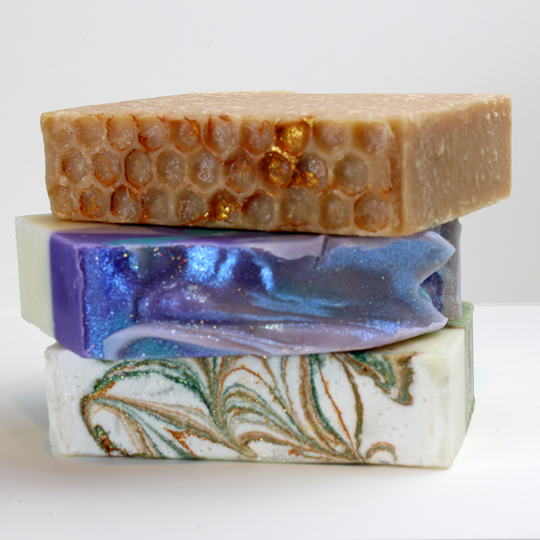 Photo of 3 AlpacaSoaps Alpaca Soaps soap bars stacked