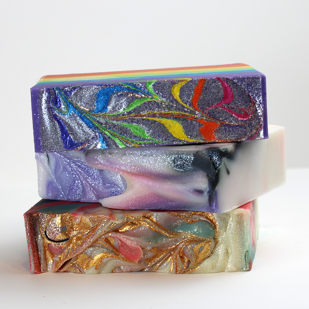 Photo of 3 AlpacaSoaps Alpaca Soaps soap bars stacked