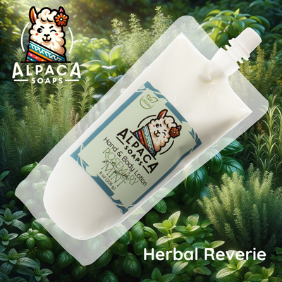 a bottle of alpaca toothpaste sitting on top of a lush green