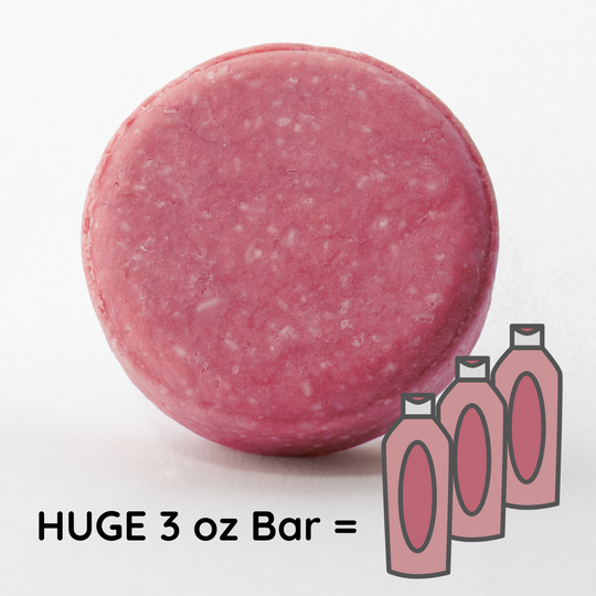 infographic 1 shampoo bar equals 3 bottles of shampoo