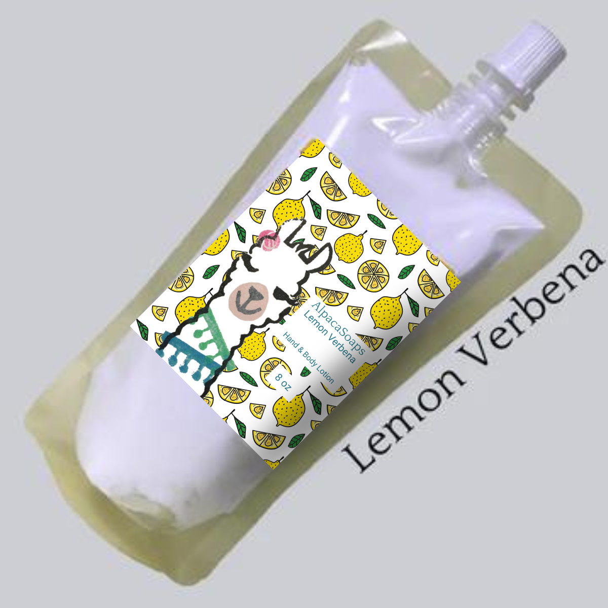 Lemon Verbena scented Lotion, 8 oz, Alpaca Soaps, AlpacaSoaps