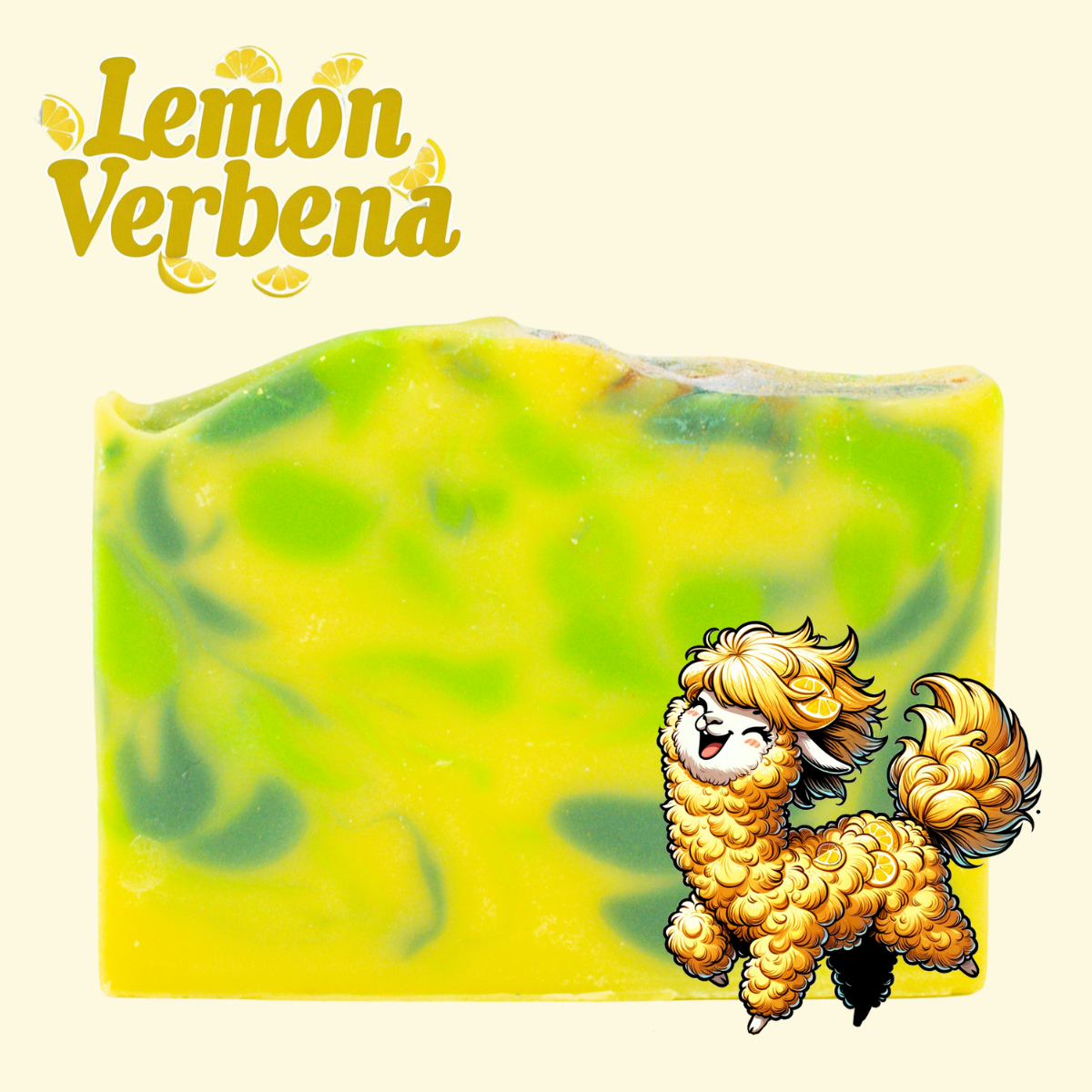 a soap bar with a cartoon of a sheep on it
