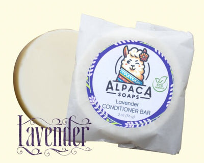 NATURAL HAIR CARE Lavender Conditioner Bar - Strengthen,  Shine - Alpaca Soaps