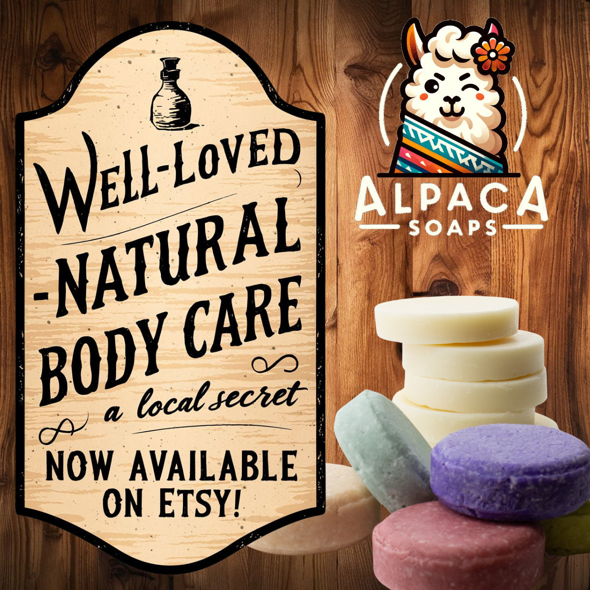 a wooden sign that says well loved natural body care
